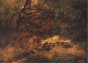 Maksymilian Gierymski Apple-tree over stream. Spain oil painting artist